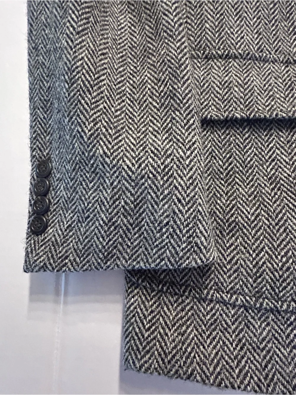 J.Crew Men's Wool Herringbone Harris Tweed Sport Coat / Jacket Blazer Medium 664